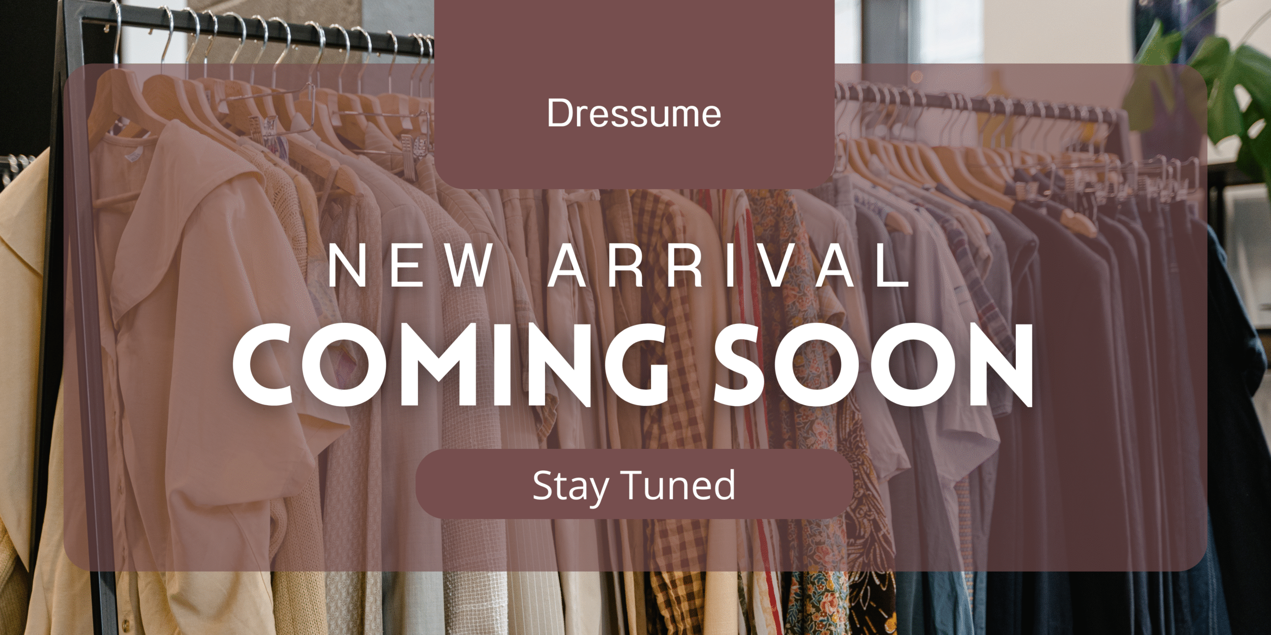 Brown and White Simple Classic Boutique Promotion Banner Landscape