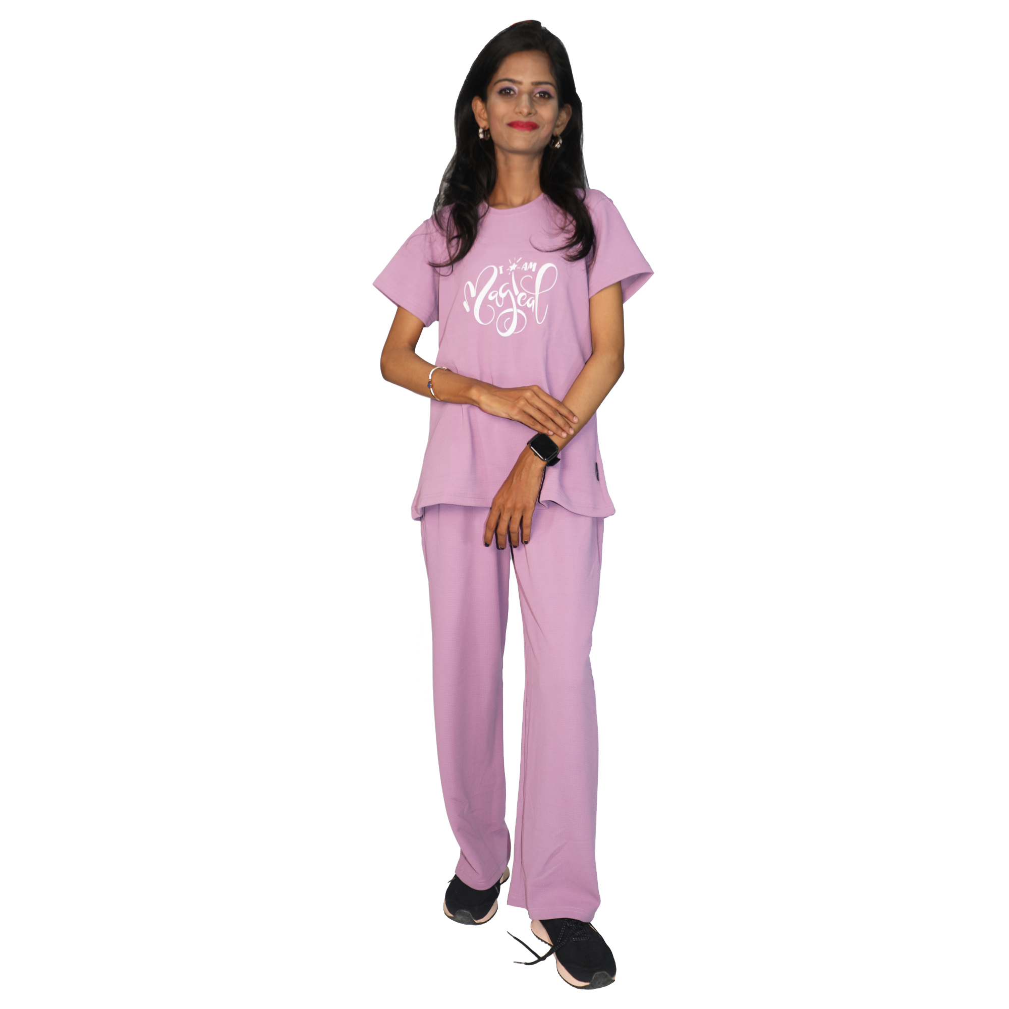 WOMENS T-shirt Pant Co-ords Set - Image 3