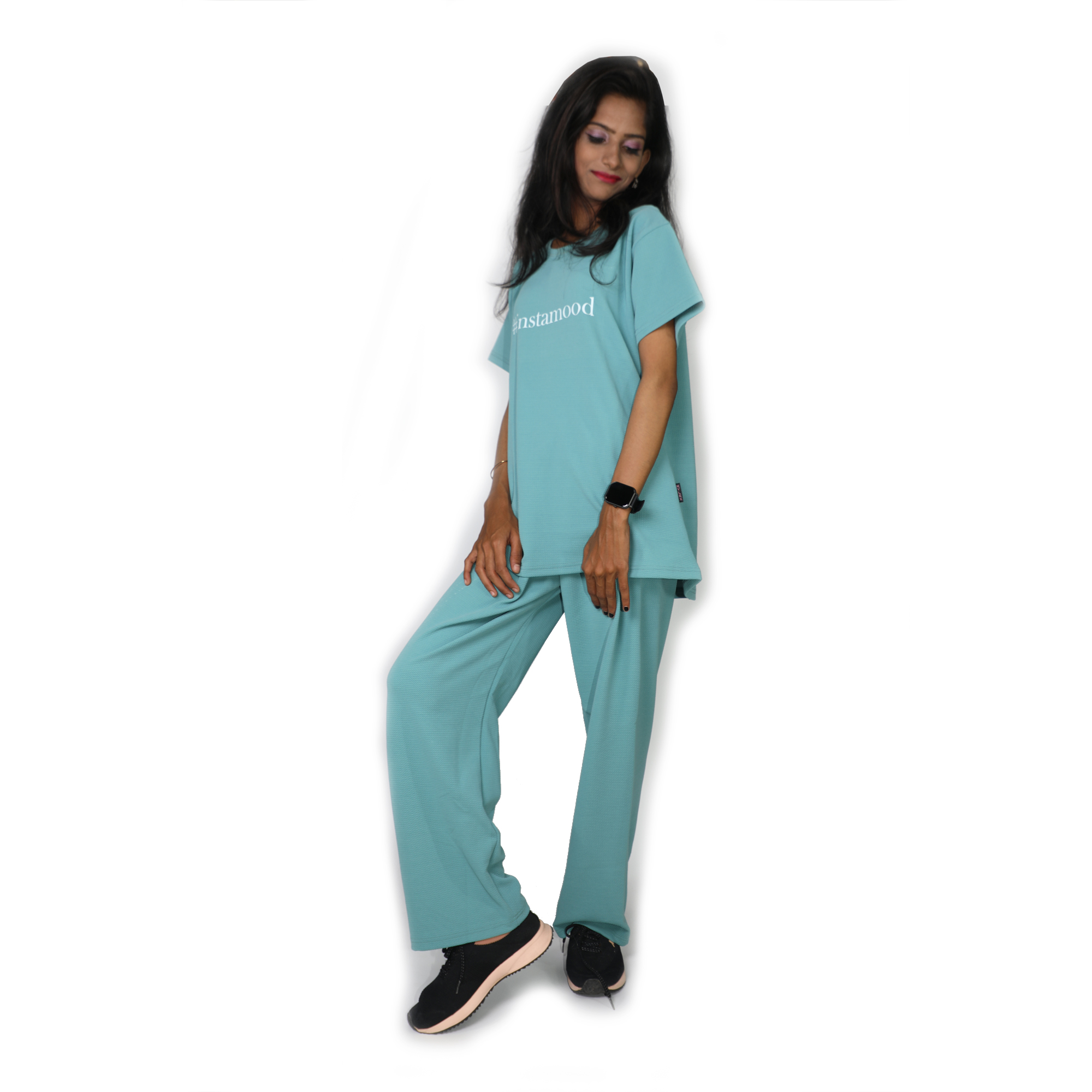 WOMENS T-shirt Pant Co-ords Set - Image 5