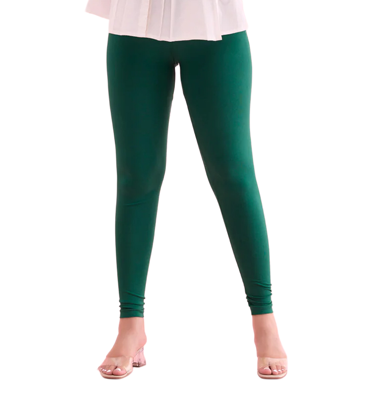 Ankle Fit Legging Ultra Soft Cotton 4 Way Stretchable Churidar Solid Regular and Plus 21 Colours