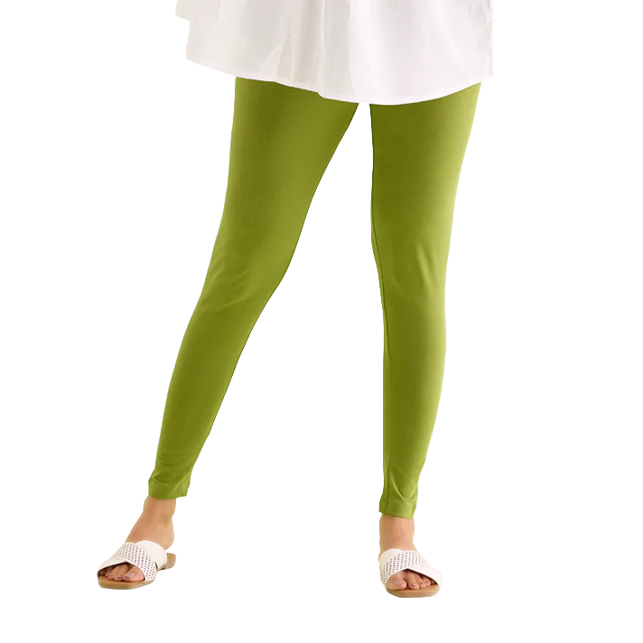 Ankle Fit Legging Ultra Soft Cotton 4 Way Stretchable Churidar Solid Regular and Plus 21 Colours