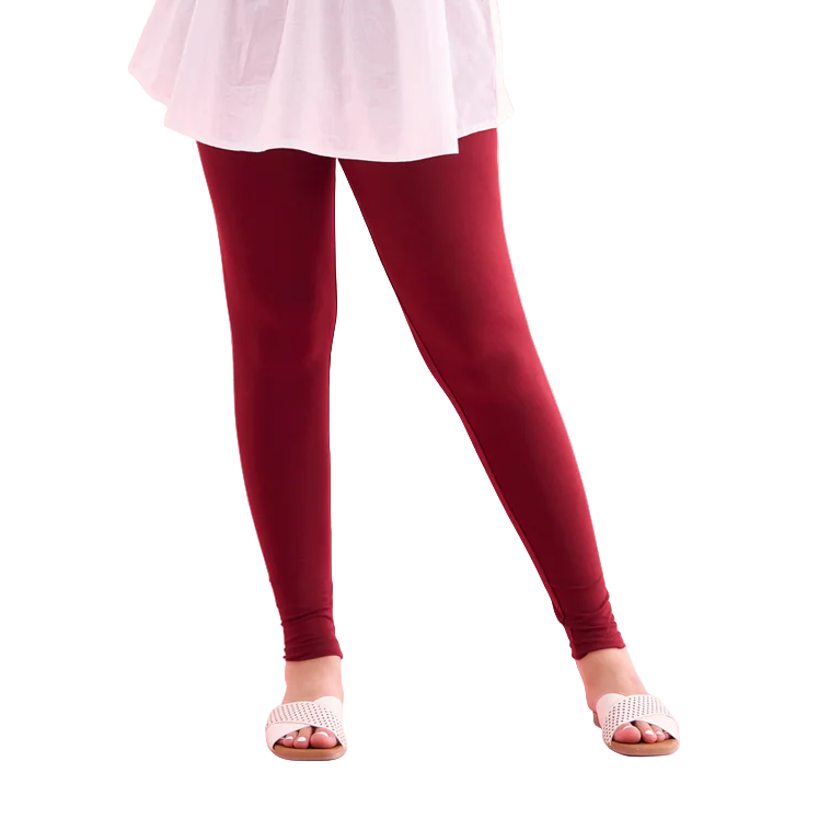 Ankle Fit Legging Ultra Soft Cotton 4 Way Stretchable Churidar Solid Regular and Plus 21 Colours
